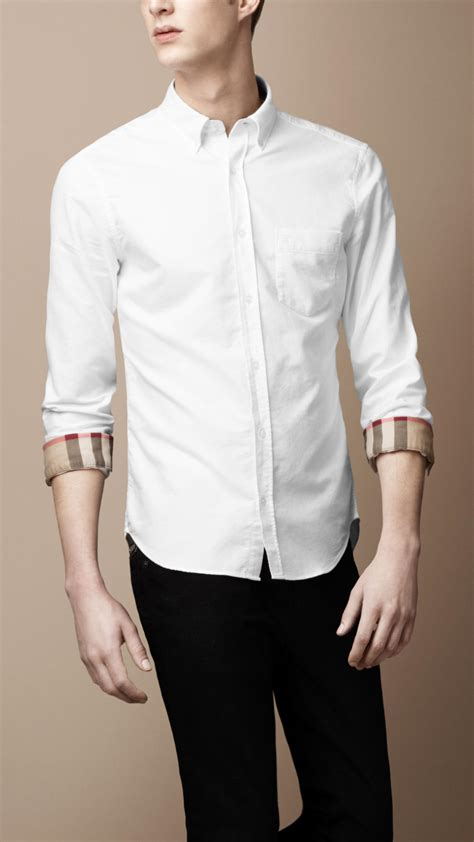 burberry white shirt amazon|burberry white button down shirt.